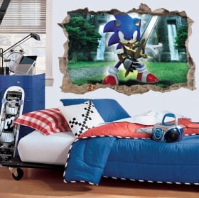 Vinili adesivi videogioco 3d sonic