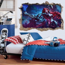 Vinili decorativi 3d videogioco di league of legends