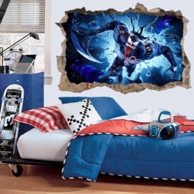 Vinili e adesivi 3d venom videogioco fortnite