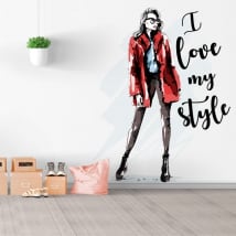 Vinili e adesivi silhouette donna amo il mio stile