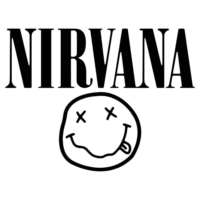 🥇 Vinile e adesivi rock and roll logo nirvana 🥇