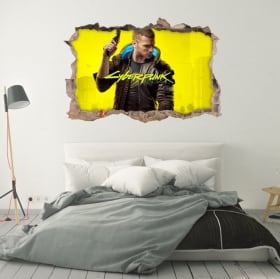 Vinili 3d video gioco cyberpunk 2077