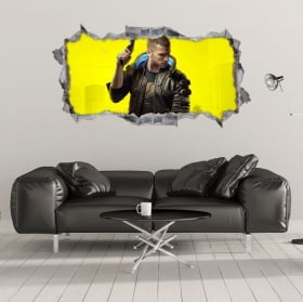 Vinili decorativi 3d cyberpunk 2077