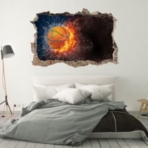 Vinili 3d sfera di basket