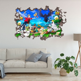 Vinile adesivo pokemon 3d