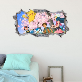 Adesivi in vinile 3d pok&eacute;mon detective pikachu
