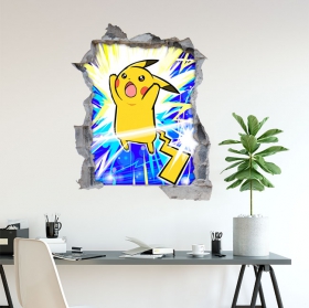 Adesivo 3d pok&eacute;mon buco