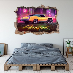 Vinili 3d video gioco cyberpunk 2077