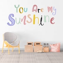 Vinili frase inglese you are my sunshine