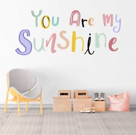 Vinili frase inglese you are my sunshine