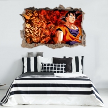 Adesivi buco 3d dragon ball goku