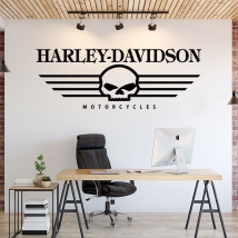Vinile decorativo teschio harley davidson