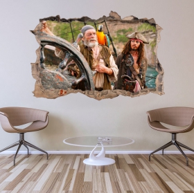 Vinile e adesivi buco 3d pirati dei caraibi