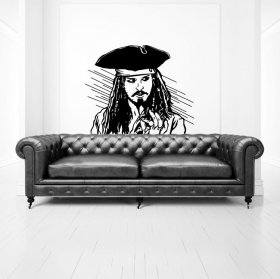 Vinile e adesivi jack sparrow pirati dei caraibi