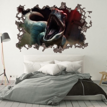 Vinile 3d buco muro dinosauro jurassic park