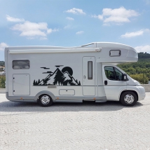 Adesivi per camper paesaggio con montagne