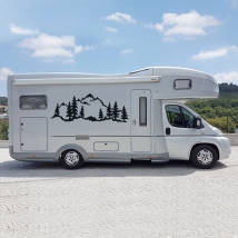 Vinile e adesivi camper paesaggio con montagne