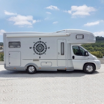 Vinili decorativi camper la rosa dei venti