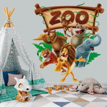 Vinili e adesivi animali dello zoo