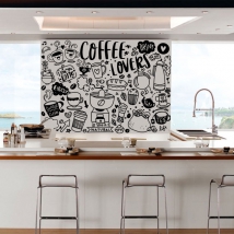 Vinili decorativi frasi amanti del caffè