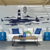 Vinili decorativi e adesivi faro in mare