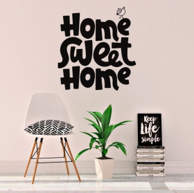 Vinile con frase inglese home sweet home
