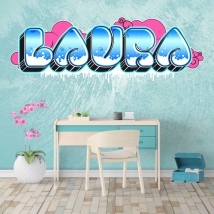 Vinili e adesivi nomi con effetto graffiti