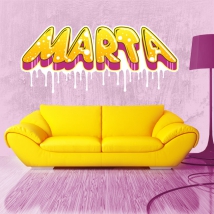 Vinile personalizzato con nome con effetto graffiti