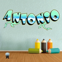 Adesivi con nomi personalizzati con effetto graffiti