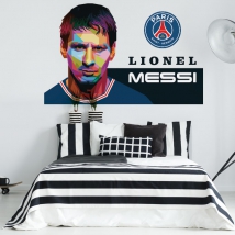 Vinile e adesivi calcio lionel messi paris saint-germain