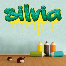 Adesivi e vinili graffiti con nomi personalizzati