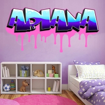 Adesivi con nomi personalizzati effetto graffiti