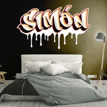 Adesivi in ​​vinile graffiti con nomi personalizzati