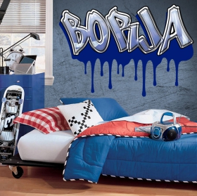 Vinile con nome personalizzato effetto graffiti