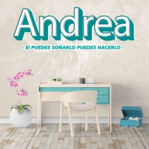 Vinili nome personalizzato con frase se puoi sognarlo