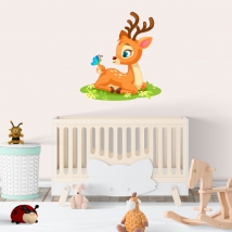 Vinili infantile o per i bambini bambi e farfalla