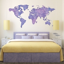 Vinili mappa del mondo a colori