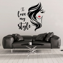 Vinili adesivi viso donna i love my style