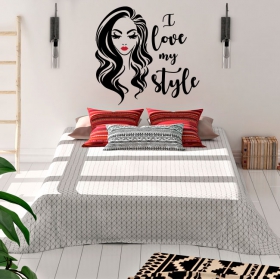 Vinili decorativi viso di donna i love my style