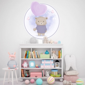 Vinile per bambini o neonati orsetto con palloncino