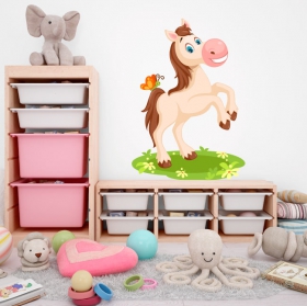 Vinili per bambini cavallo e farfalla
