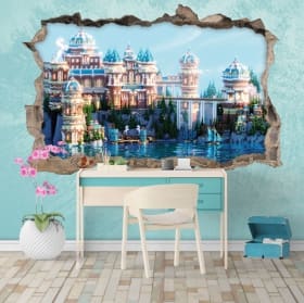 Vinili 3d palazzo di minecraft