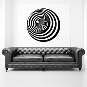 Vinili decorativi cerchi effetto ottico