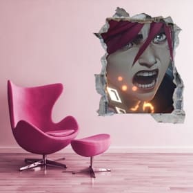 Vinili decorativi buco muro 3d arcane
