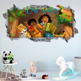 Vinili decorativi muro rotto 3d disney fascino