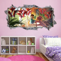 Vinile effetto muro rotto 3d disney fascino