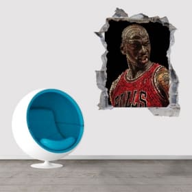 Vinile 3d basket michael jordan