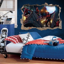 Vinile e adesivi buco muro 3d spider-man no way home