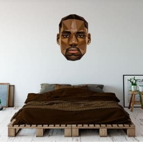 Vinile e adesivi pallacanestro faccia lebron james