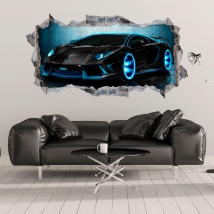 Vinile 3d auto lamborghini tron